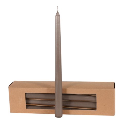 CANDELA CONICA H.300MM D.21MM. GRIGIO